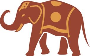 Decorated Elephant drawing