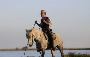 man on the white horse