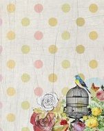 vintage polka dot paper for scrapbooking