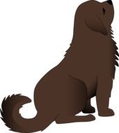 clipart of the brown dog