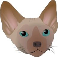 clipart of the sphinx face Cat