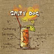 drawing a cocktail glass salty dog