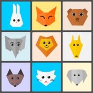 origami animal collage