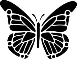 segmented image of a butterfly