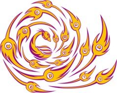 abstract phoenix bird drawing