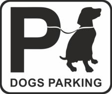 dog parking sign drawing