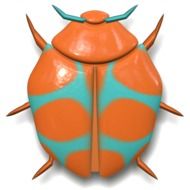 isolated yellow ladybug