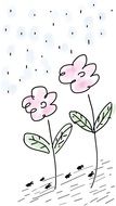 to Flowers in Rain, sketch