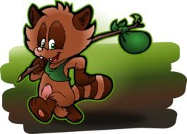 raccoon cartoon drawing