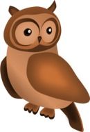 graphic image of a brown owl