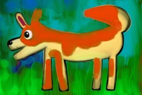 Painting of the dog