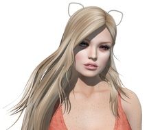 graphic girl with cat ears drawing