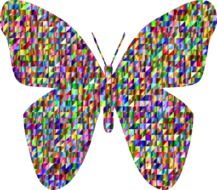 colorful geometric drawing of a butterfly