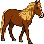 Brown horse clipart