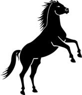black silhouette of a horse