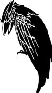 silhouette black Raven