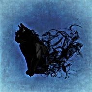 Cat Mystical Abstract drawing