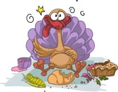 cartoon turkey glutton