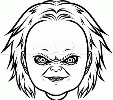 How To Draw Chucky Easy Step By Movies Pop Culture Free