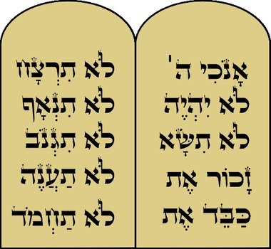 Ten Commandments In Hebrew At Clkercom Vector