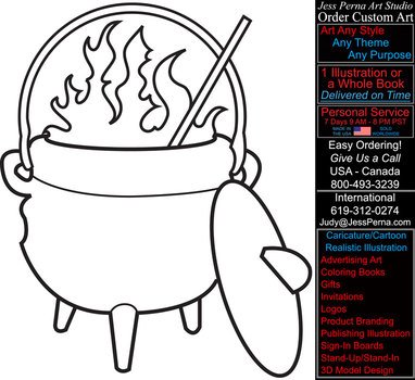 Halloween Childrens Coloring Book Illustrations Hire American