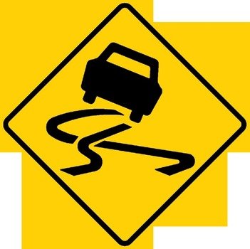 Description Australia And New Zealand Slippery Road Surface Signpng