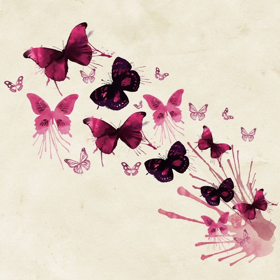 Beautiful background with the butterflies clipart