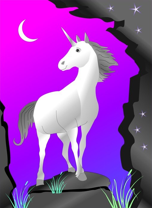 graphic image of a fantastic unicorn