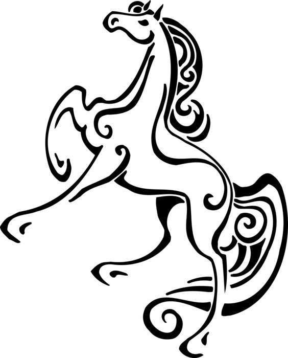 beautiful horse drawing