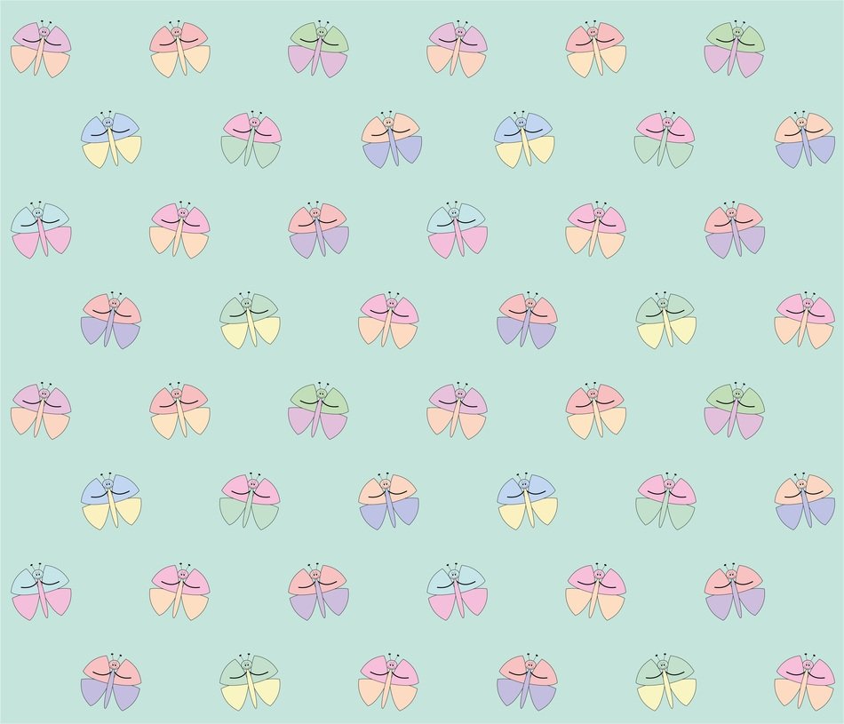 pastel background with butterflies