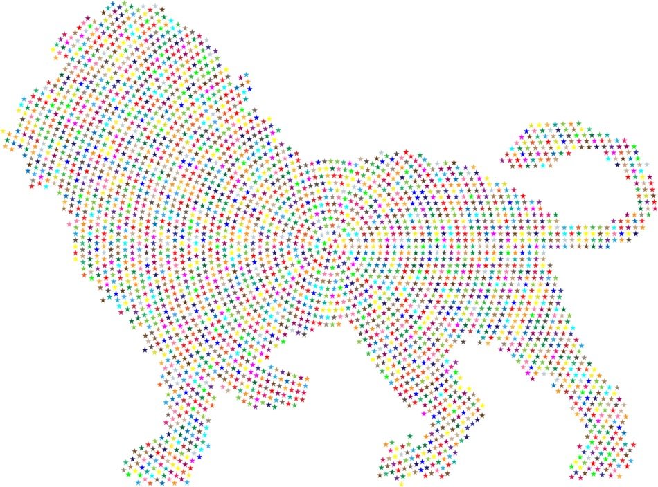 Computer image of a lion