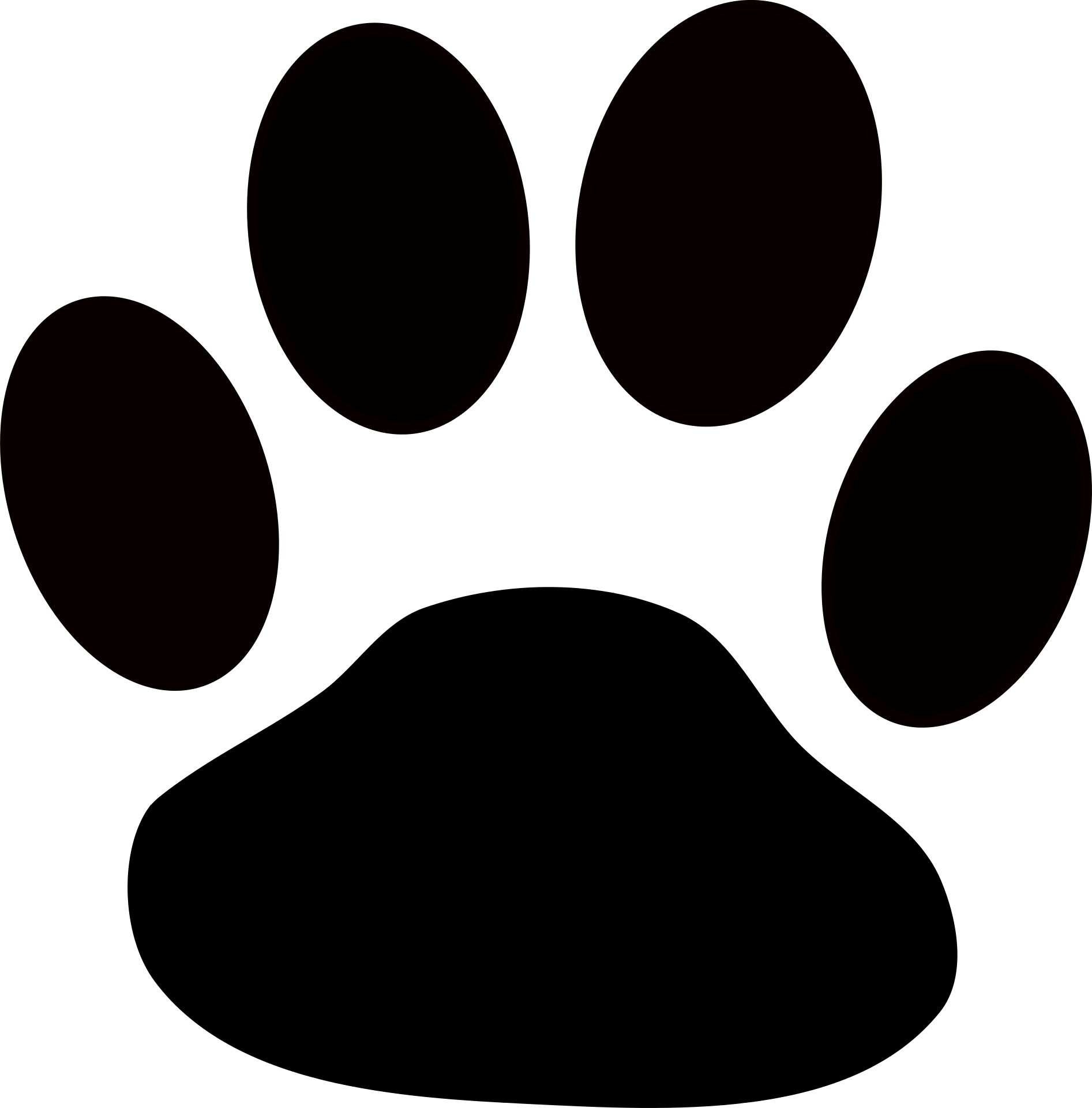 Clipart,picture of cat paw print free image