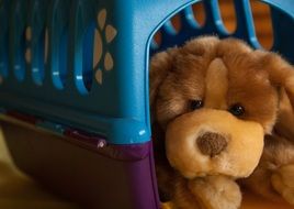 Plush toy Dog in Basket