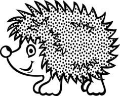 graphic image of a funny hedgehog