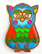 cute colorful cartoon owl