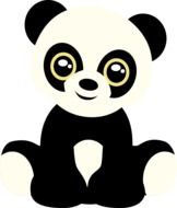plush panda on a white background