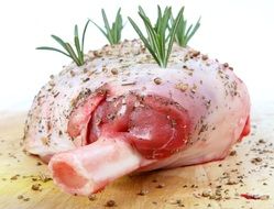 bone-in meat with rosemary