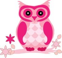 pink Owl drawing