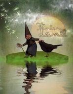 painted wizard and blackbird