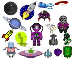 Space, Aliens, Clip Art