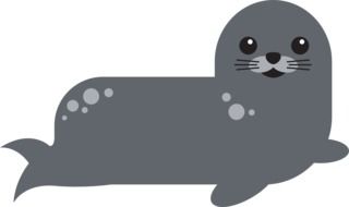 graphic image of a gray sea mammal