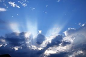 Sun rays make way through the clouds