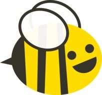 Cute smiling Bee, icon