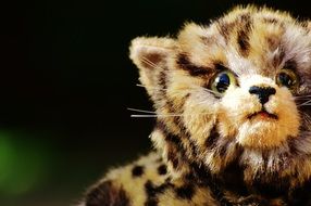 closeup picture of toy plush of leopard