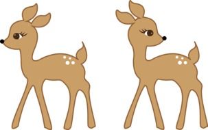 pair of bambi as a graphic image