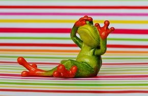 Funny frog figure