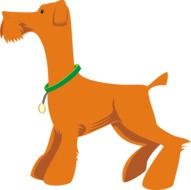 drawing of an orange dog