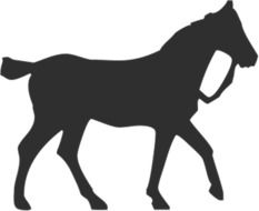 Horse Gallop silhouette as a drawing