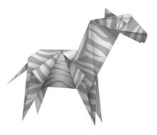 zebra like paper origami