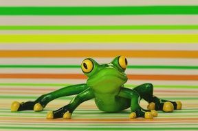 ceramic figure of a green frog